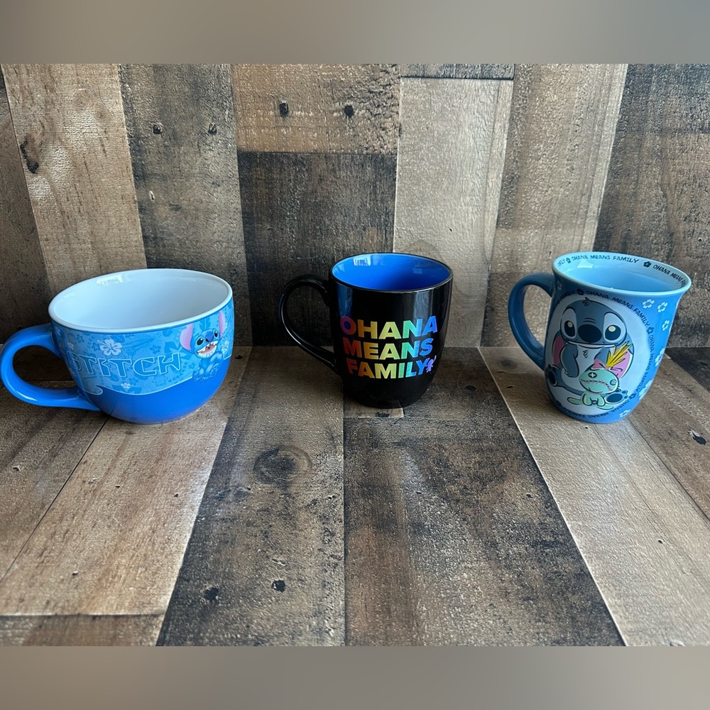 Disney Lilo & Stitch Coffee Mugs Set of 3